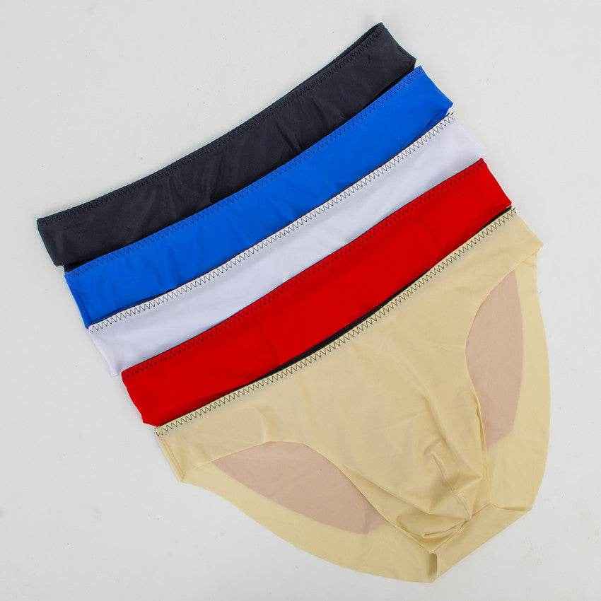 Stylish Men's Ice Silk Briefs - Low Waist Comfort, Sizes M-XXL