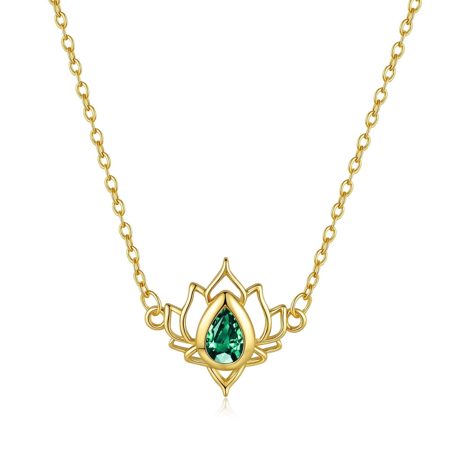 Buy Center Vintage Lotus Necklace for Women - Hollowed-out Copper Design - Buy Center