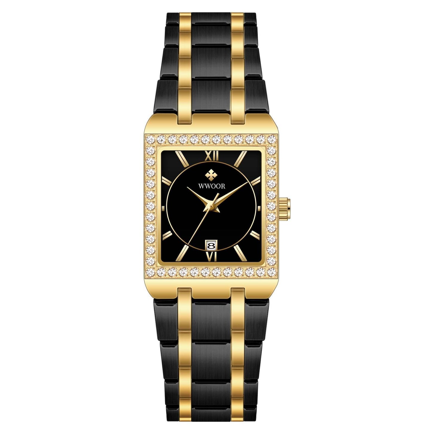 Grip Love Square Steel Band Watch - Waterproof Quartz Stylish for Women - Buy Center