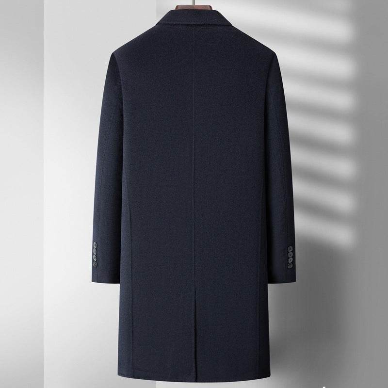 Buycenter Men's Double-Sided Wool Overcoat with Removable Down Liner - Buy Center