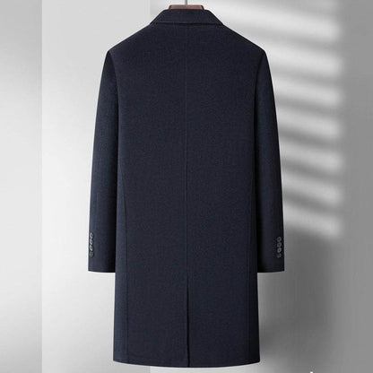 Buycenter Men's Double-Sided Wool Overcoat with Removable Down Liner - Buy Center