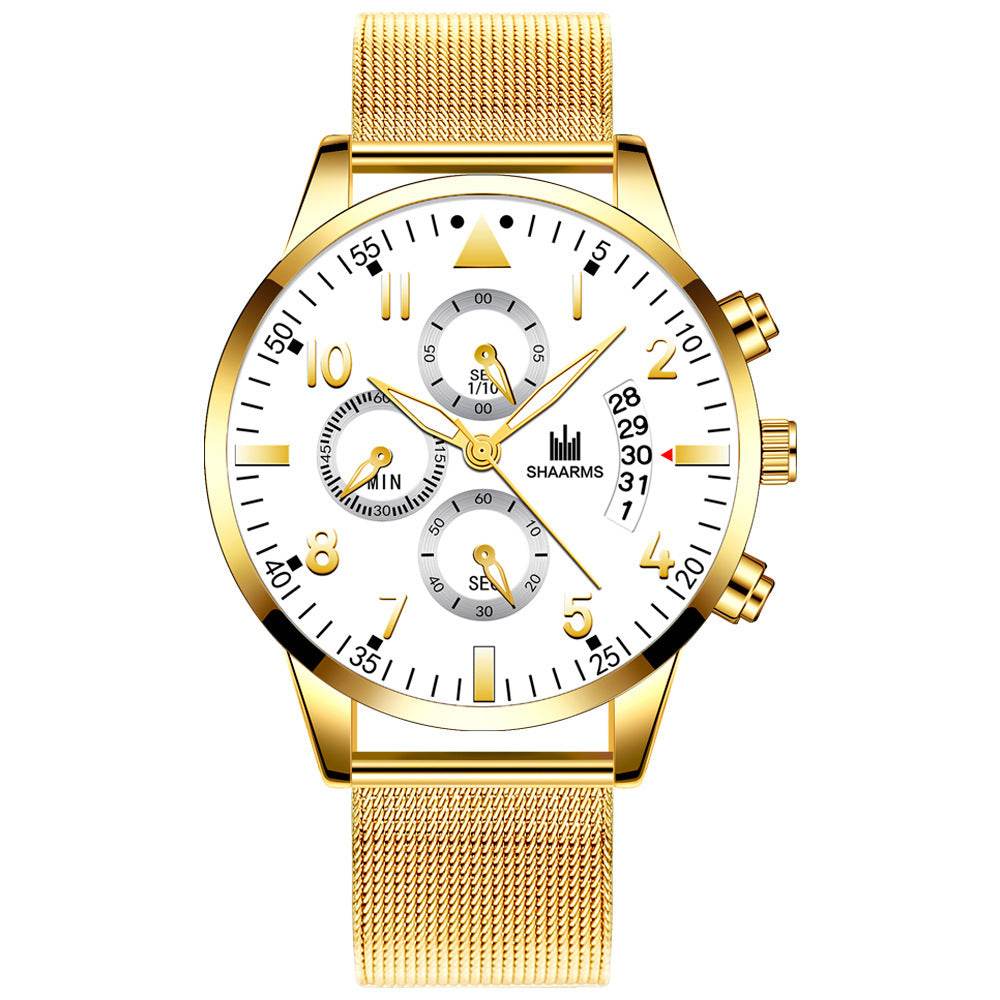 Concept Men's Mesh Strap Quartz Watch - Stylish Calendar Design 2025 - Buy Center