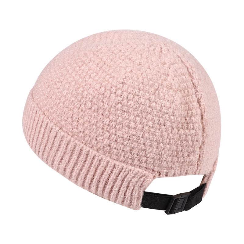 Warm Hemming Knitted Woolen Cap - Adjustable Winter Beanie for Outdoor Style - Buy Center