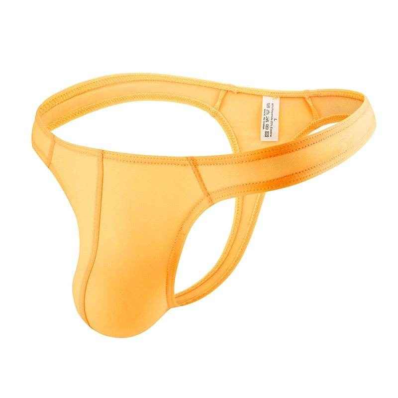 Men's Low Waist Ice Silk Thong Underpants - Breathable & Sexy Design