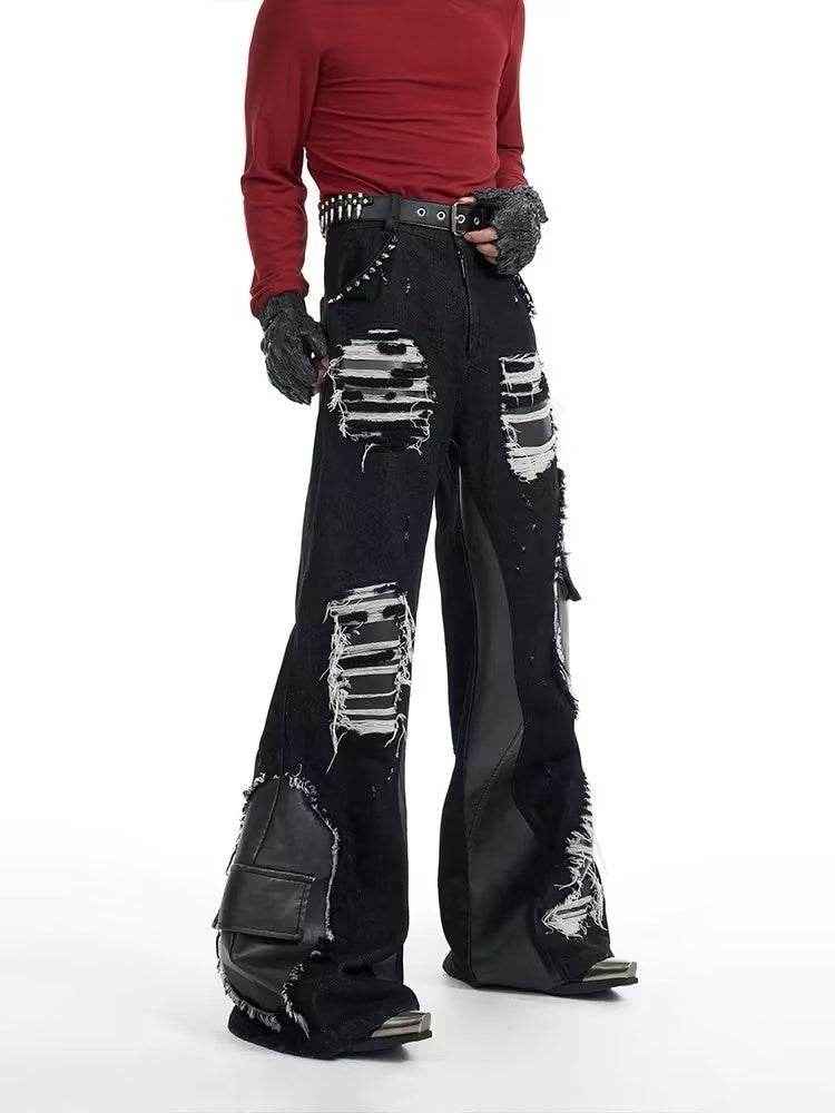 Retro Rivet Stitching Skinny Jeans - Stylish Black Denim for Autumn