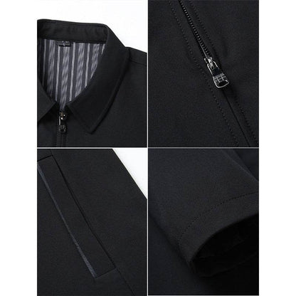 Men's Business Casual Jacket - Stylish Lapels & Zipper Coat 2025 - Buy Center