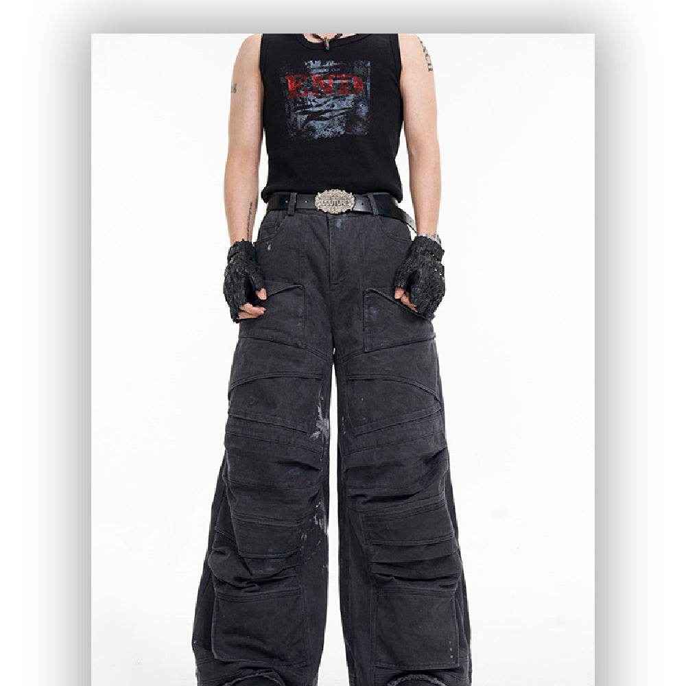 Heavy Industry Pleated Jeans - Vintage Style for Modern Men, Sizes S-XL