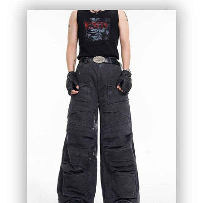 Heavy Industry Pleated Jeans - Vintage Style for Modern Men, Sizes S-XL