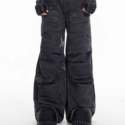 Heavy Industry Pleated Jeans - Vintage Style for Modern Men, Sizes S-XL