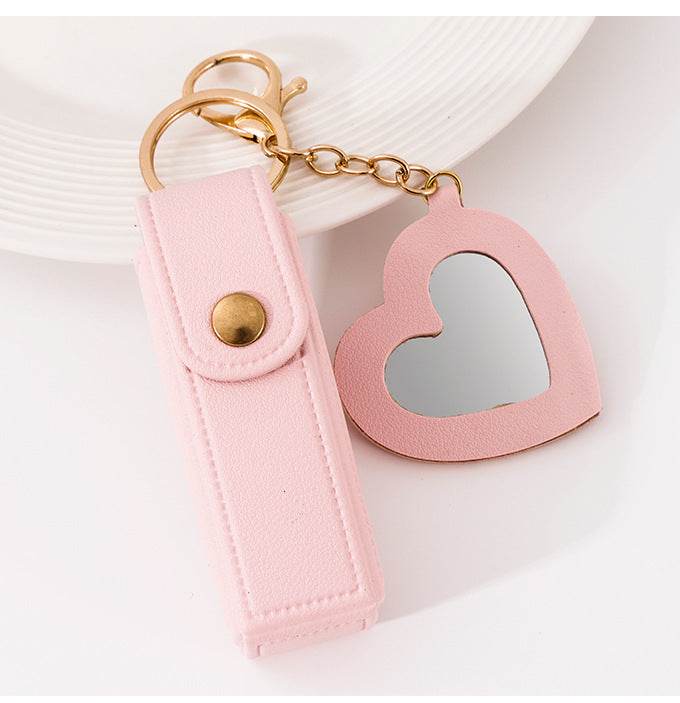 Modern Small Mirror Lipstick Pack Keychain Pendant - Stylish Clutch Accessory - Buy Center