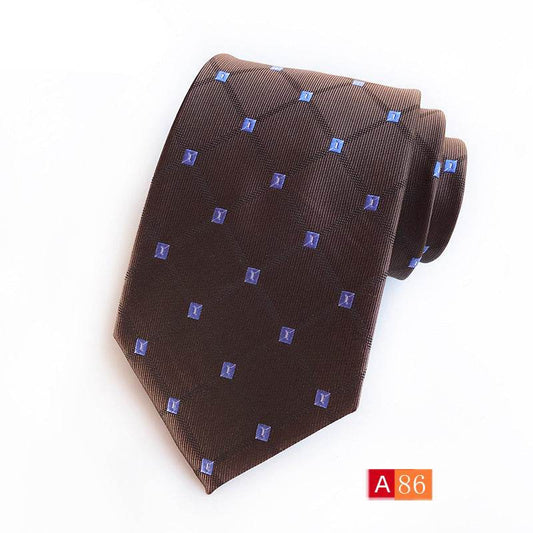 Buycenter Men's Jacquard Tie - Classic Black Stylish Formal Accessory - Buy Center