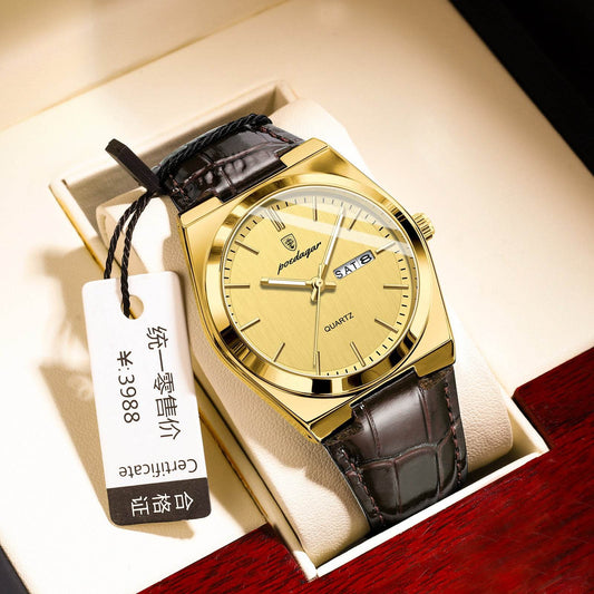 Ultra-Thin Men's Waterproof Quartz Watch - Stylish & Casual Elegance - Buy Center