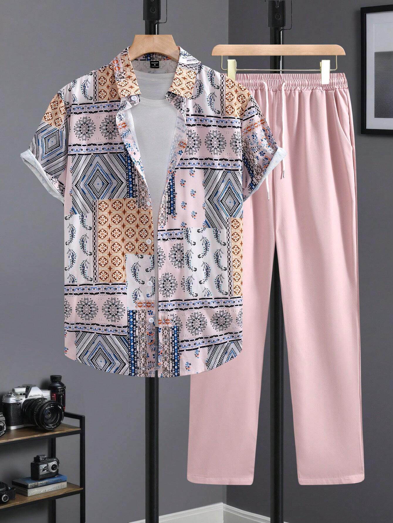 Ethnic Style Casual Shirt & Trousers Suit for Men - Premium Comfort & Style - Buy Center