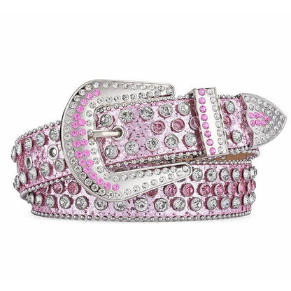 Men Women Alloy Punk Rock Rivet Belt - Stylish & Durable Fashion Accessory - Buy Center