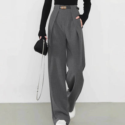 Women's Stylish Wide Leg Suit Pants - Premium Polyester Comfort - Buy Center