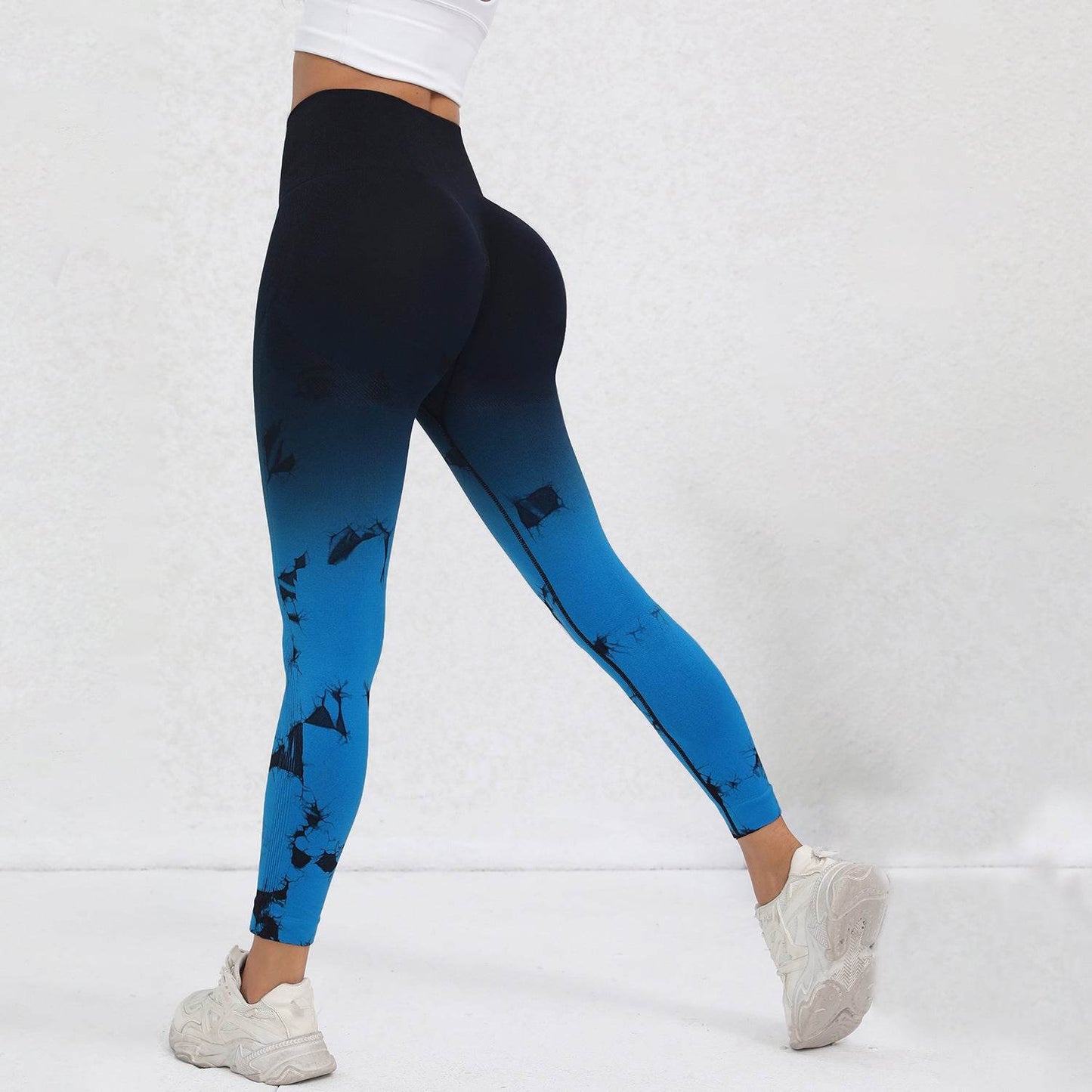 Gradient Tie-Dye Yoga Trousers for Women - Stylish Fitness Pants in Colors - Buy Center