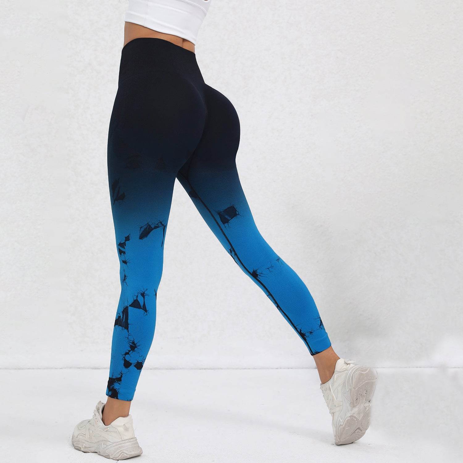 Gradient Tie-Dye Yoga Trousers for Women - Stylish Fitness Pants in Colors - Buy Center