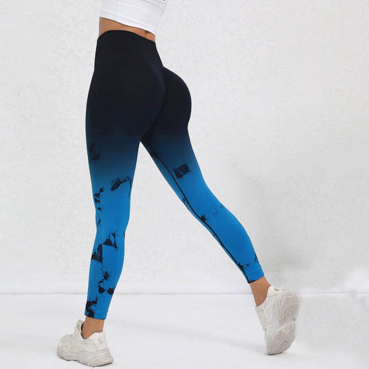 Gradient Tie-Dye Yoga Trousers for Women - Stylish Fitness Pants in Colors - Buy Center