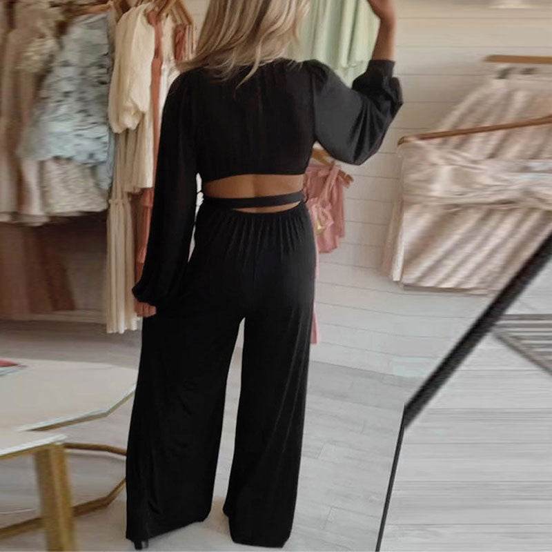 Buycenter Women's Loose Black Casual Fashion Suit - Jumpsuit Sizes S-3XL - Buy Center