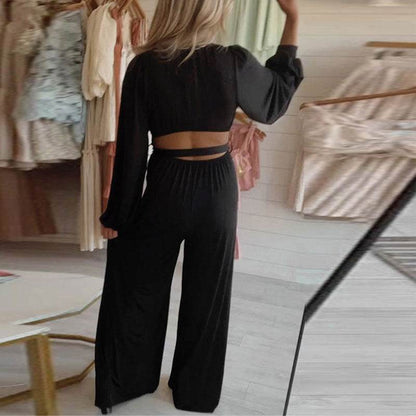 Buycenter Women's Loose Black Casual Fashion Suit - Jumpsuit Sizes S-3XL - Buy Center