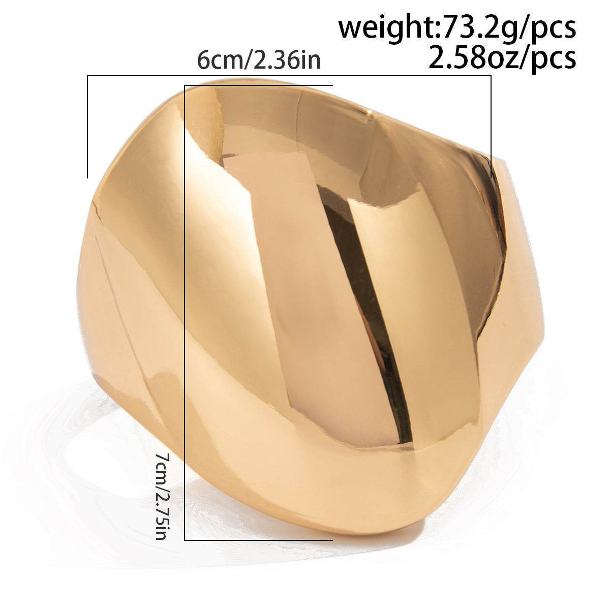 Elegant Metal Irregular Glossy Spring Bracelet & Ring Jewelry Set - Buy Center