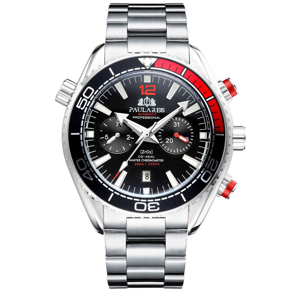 Multifunctional Men's Mechanical Watch - Luminous, Waterproof, Steel Band - Buy Center
