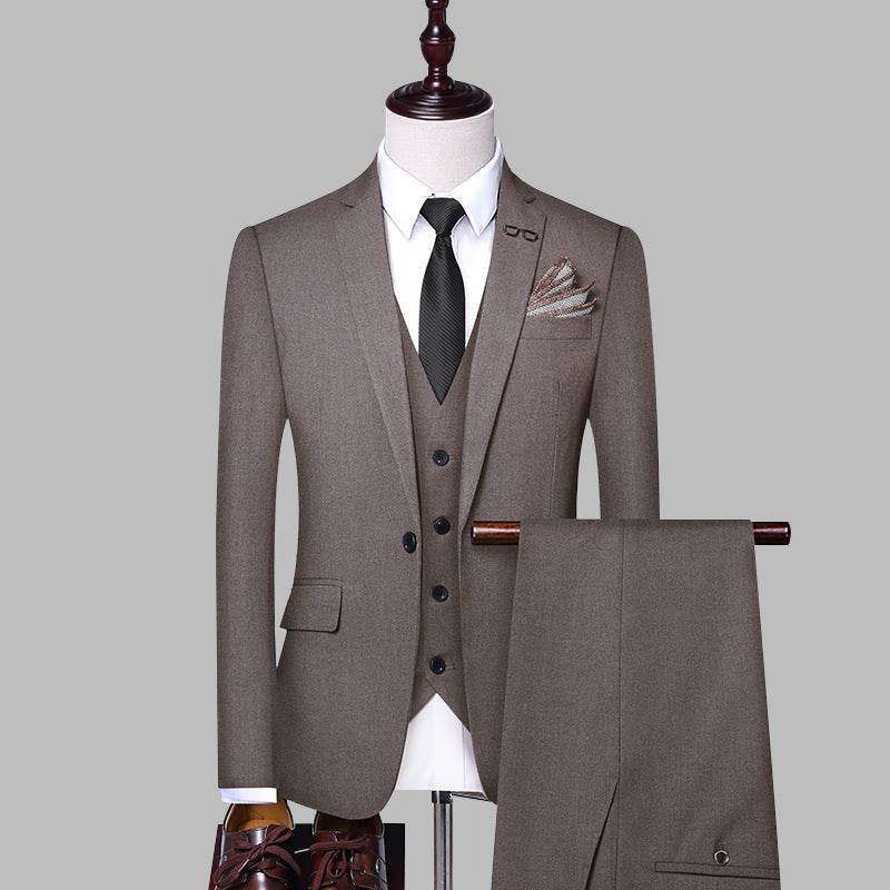 Men's 3-Piece Business Suit - Stylish Groom Banquet Dress Set 2025 - Buy Center