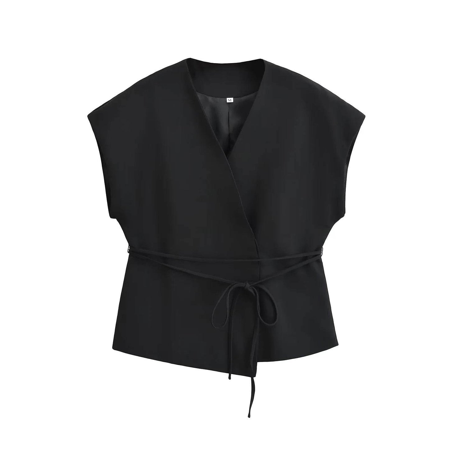 Women's Linen Blend Double Breasted Vest - Stylish Slim Fit Blazer - Buy Center