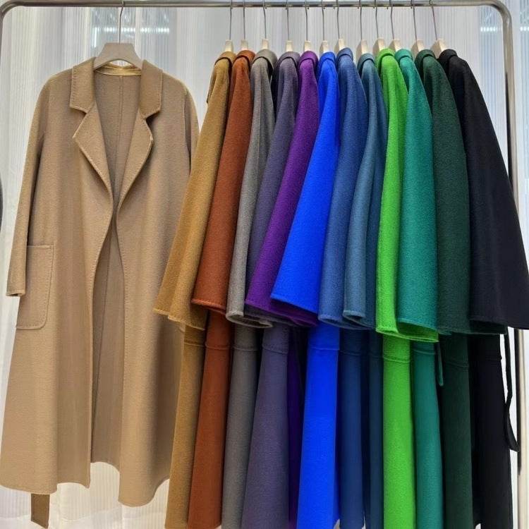 Buycenter Women's Long Reversible Cashmere Coat - Stylish & Comfortable - Buy Center