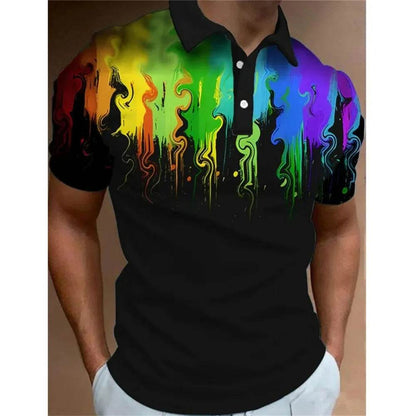 Men's 3D Rainbow Printing Casual T-Shirt - Summer Style & Ultimate Comfort - Buy Center
