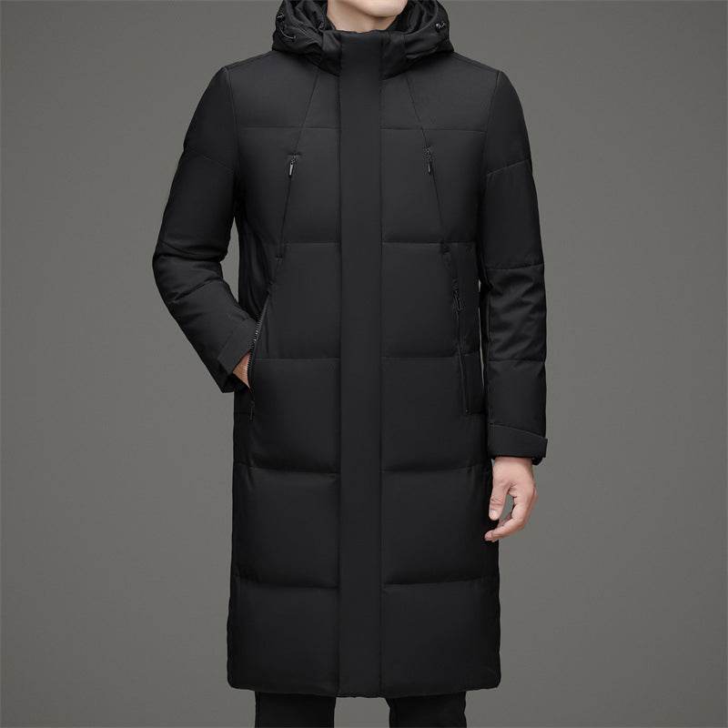 Stylish Men's Thick Duck Down Jacket - Detachable Hat & Warm Design - Buy Center