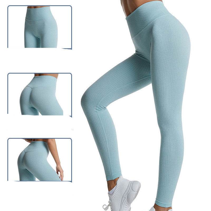 Buycenter High Waisted Plus Size Gym Pants - Solid Color, Seamless Fit - Buy Center