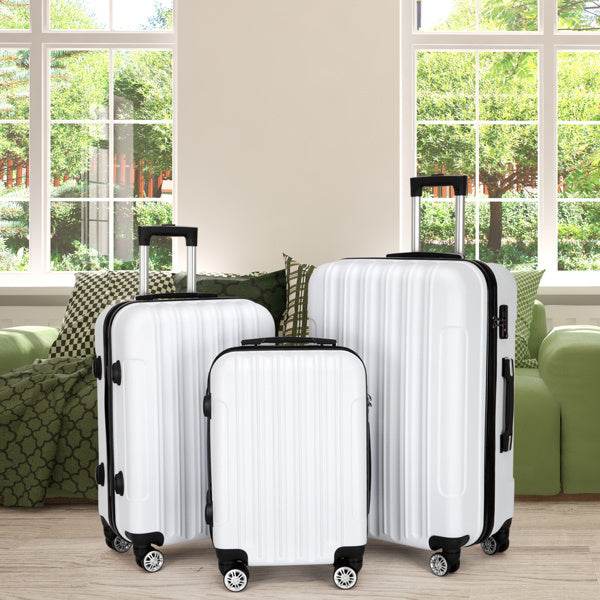 Vertical Pattern 3-in-1 Trolley Case - Durable, Large Capacity Luggage - Buy Center
