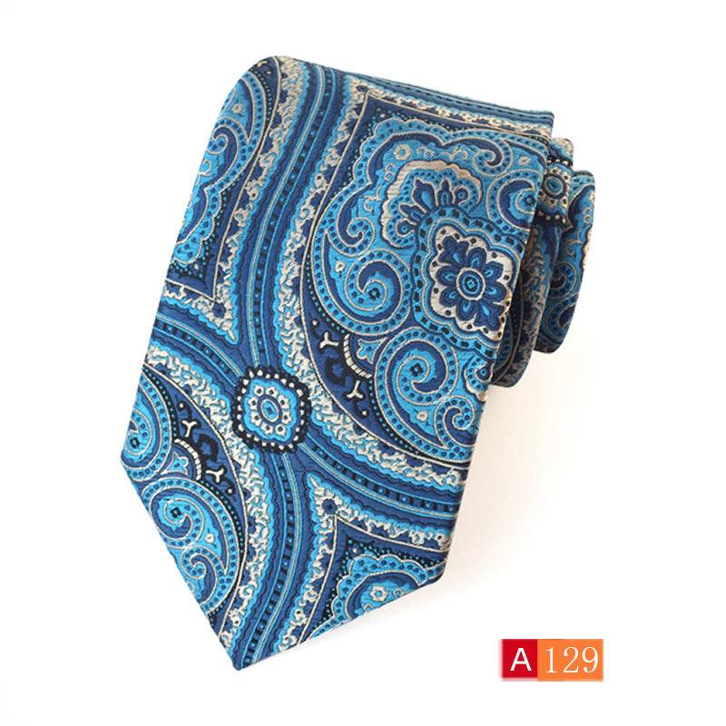 Buycenter Men's Jacquard Tie - Classic Black Stylish Formal Accessory - Buy Center