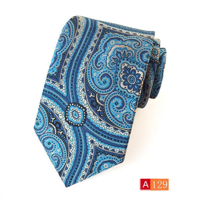 Buycenter Men's Jacquard Tie - Classic Black Stylish Formal Accessory - Buy Center