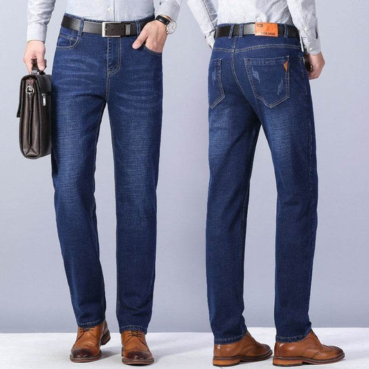 Men's Loose Straight Casual Work Stretch Jeans - Versatile and Comfortable - Buy Center