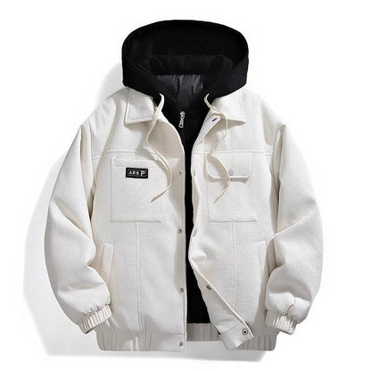 Retro White Duck Down Waffle Jacket - Stylish Parka for Winter Comfort - Buy Center