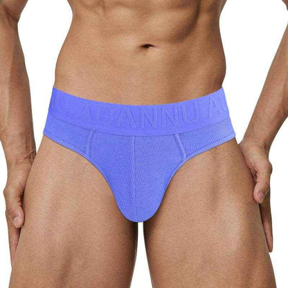 Men's Sexy Breathable Briefs - Stylish Cotton with Embossed Pattern