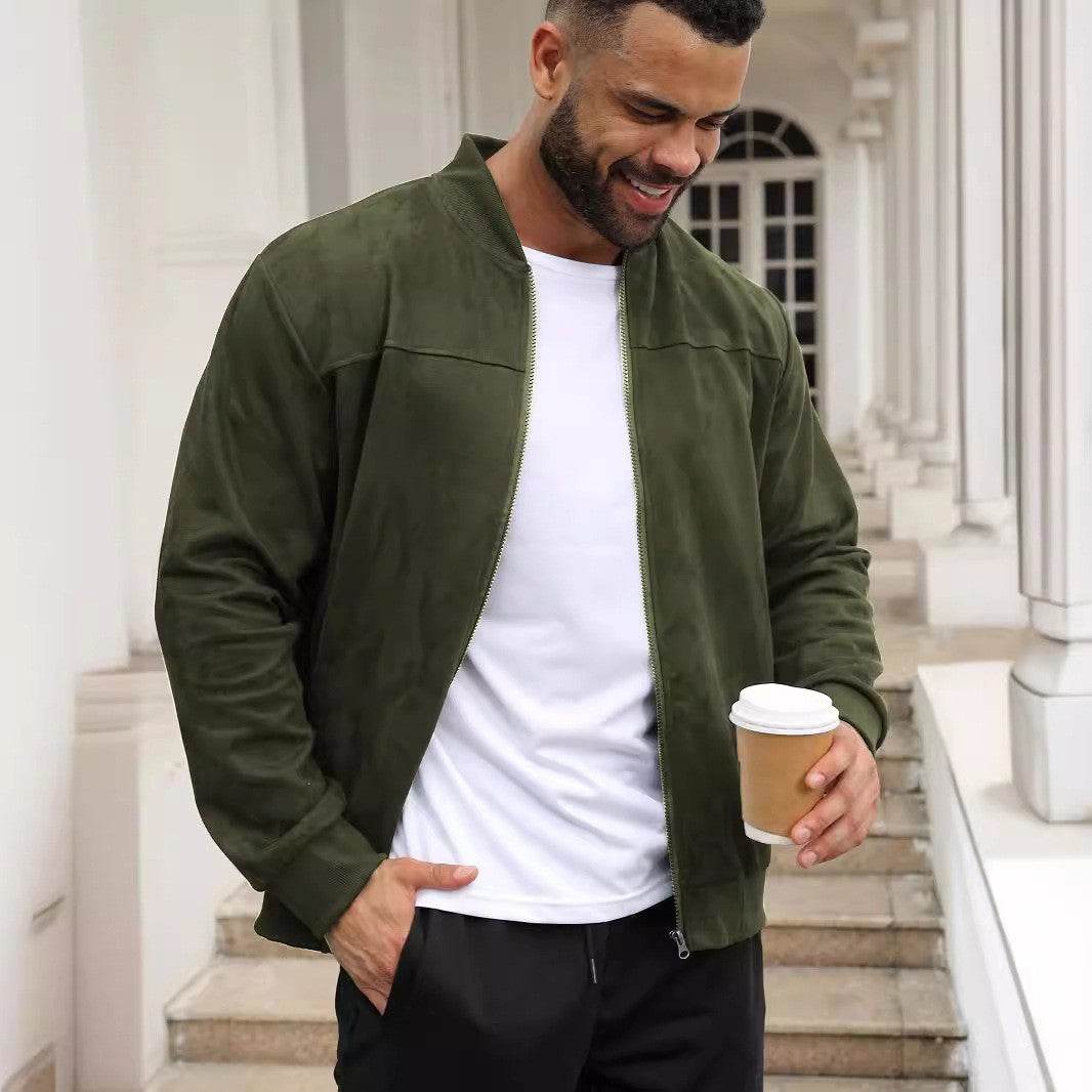 Buycenter Men's Suede Lightweight Jacket - Fashionable & Stylish, S to XXL - Buy Center