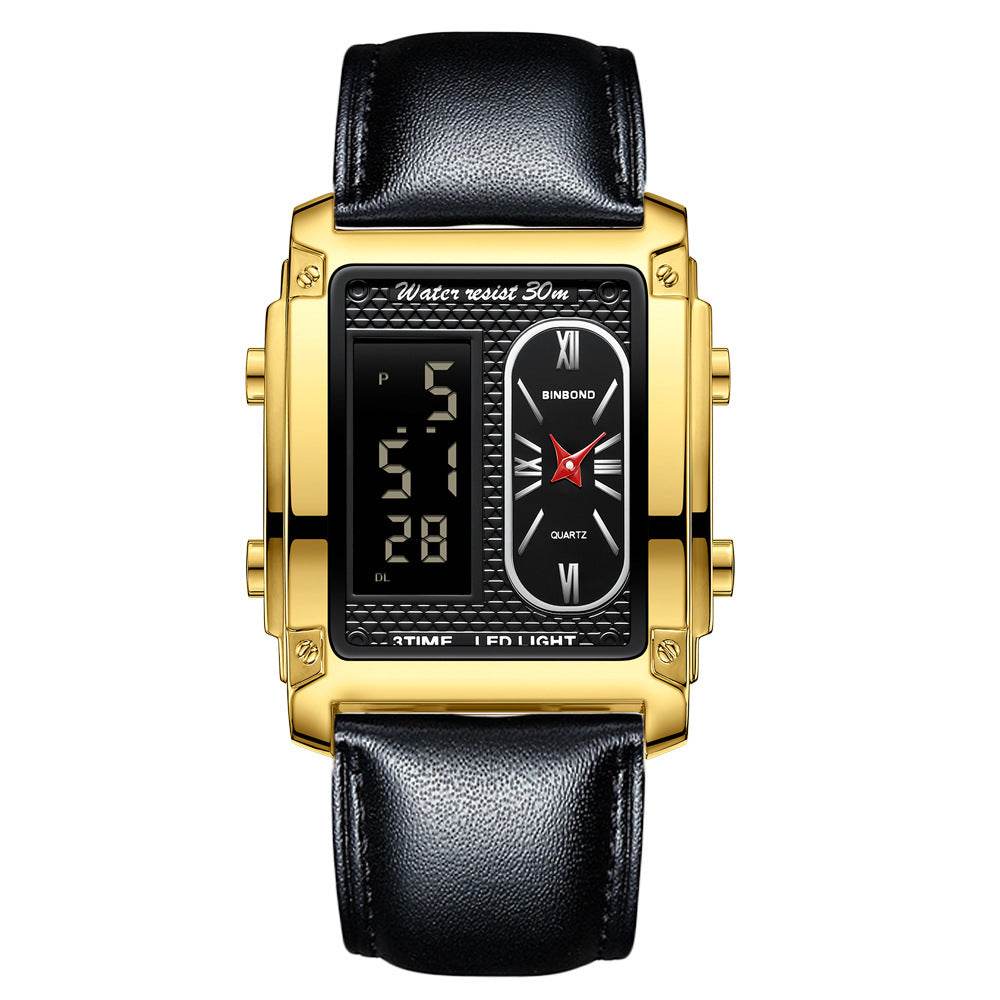 Men's Creative Steel Belt Digital Watch - Waterproof & Multi-Functional Style - Buy Center
