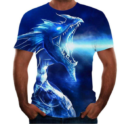 Men's 3D Animal Print T-Shirt - Casual Short Sleeve Fashion 2025 - Buy Center