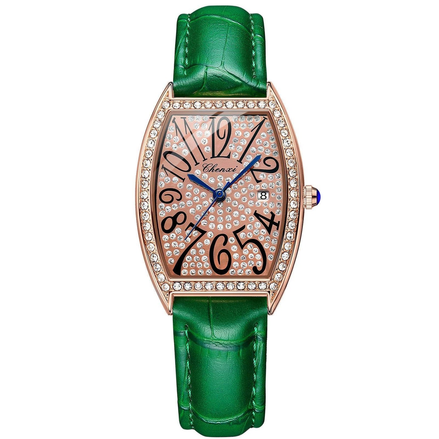 Women's Casual Sports Watch - Solid Steel Band & Blue Hand Design - Buy Center