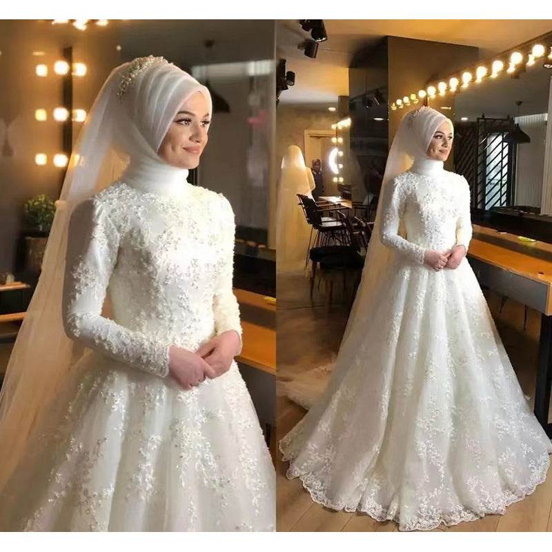 Elegant Long Sleeve White Wedding Dress - Timeless Style for Every Bride - Buy Center