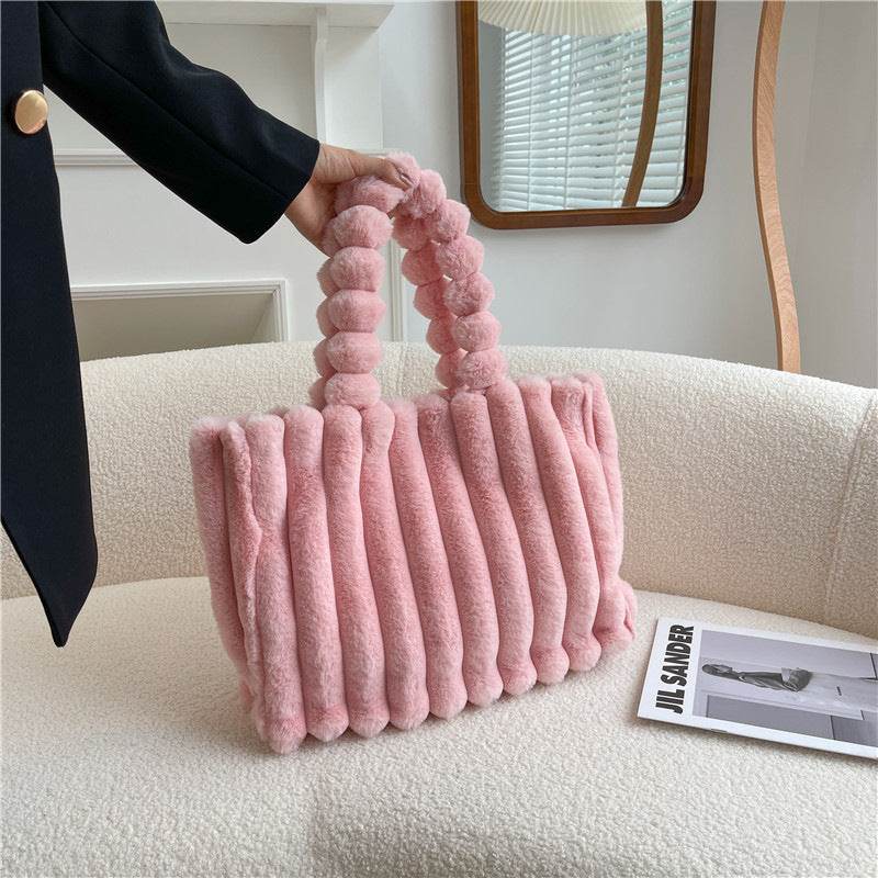 Fashion One Shoulder Plush Bag - Large Capacity Evening Bag for Women - Buy Center