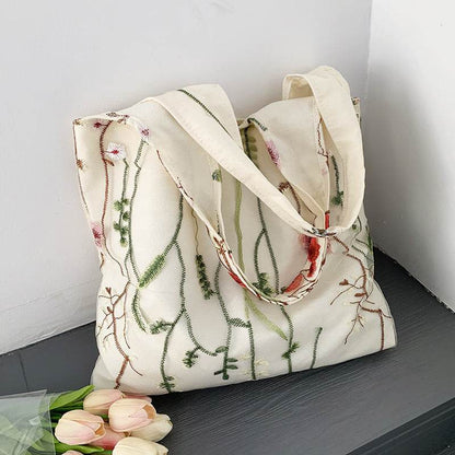 Buycenter Embroidered Canvas Bag - Stylish Holiday Schoolbag - Buy Center