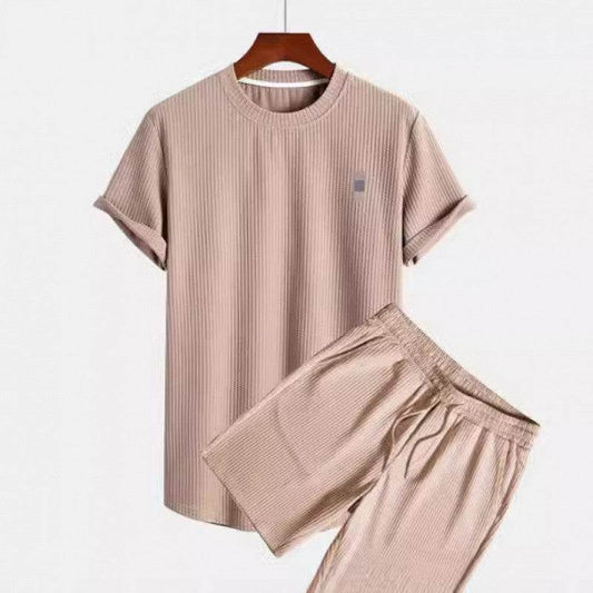 Buycenter Men's Stylish Short Sleeve Sports Suit - Trendy Pajama Set - Buy Center