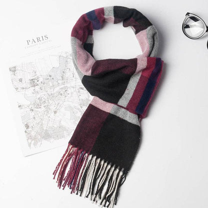 Stylish Men's Plaid Scarf - Premium Imitation Cashmere, 2025 Trendy Design - Buy Center