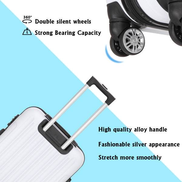 Vertical Pattern 3-in-1 Trolley Case - Durable, Large Capacity Luggage - Buy Center