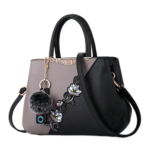 Buycenter Stylish Women's Handbag - Flower Pattern Crossbody Tote Bag - Buy Center