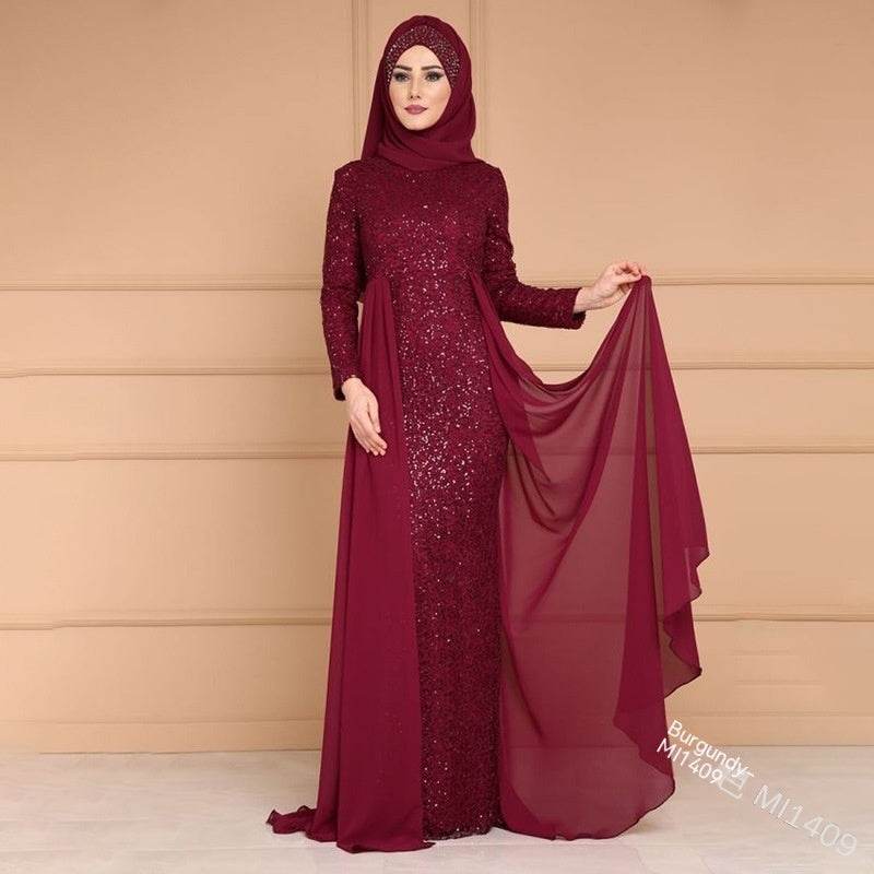 Elegant Sequined Long Fish Tail Bridesmaid Dress - Retro Style 2025 - Buy Center